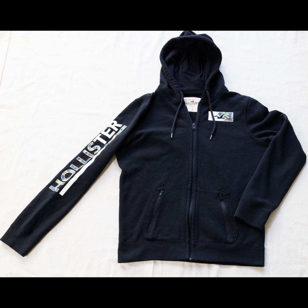 Hollister Front & Sleeve Logo Hoodie